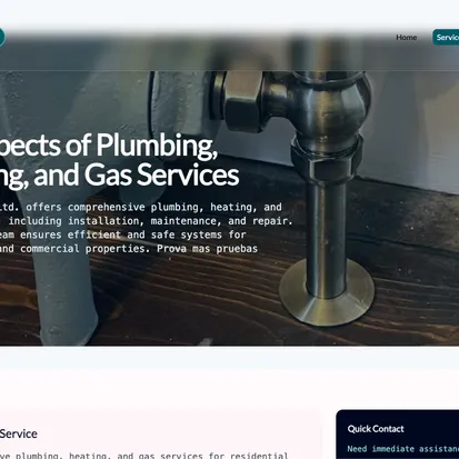 Homepage screenshot of AC Plumbers Ltd website