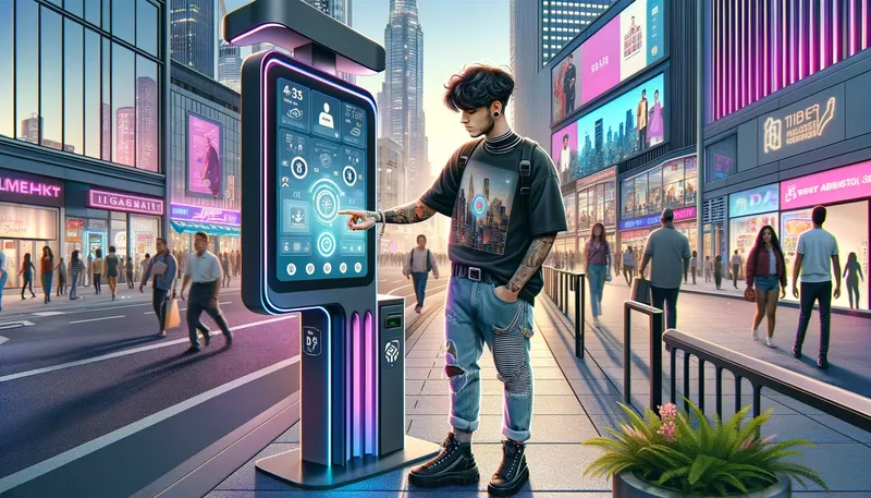 dibujo de una persona delante de una pantalla posicionando items en  schema.org